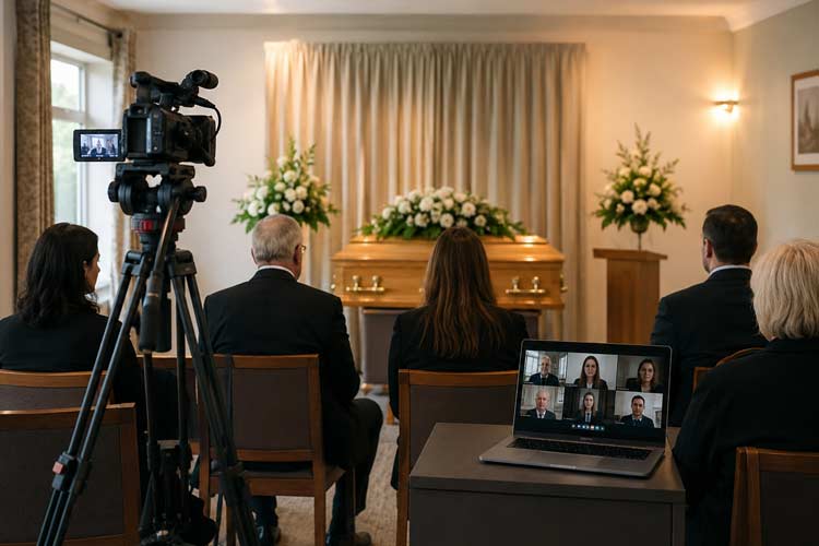 Funeral webcasting in Borough Green with a chapel service being livestreamed for family and friends unable to attend.