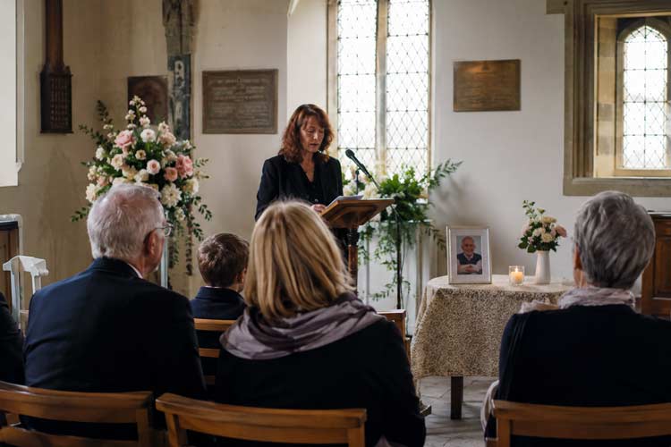 Memorial services in Borough Green with family and friends gathered in a local church for readings, music and tributes.